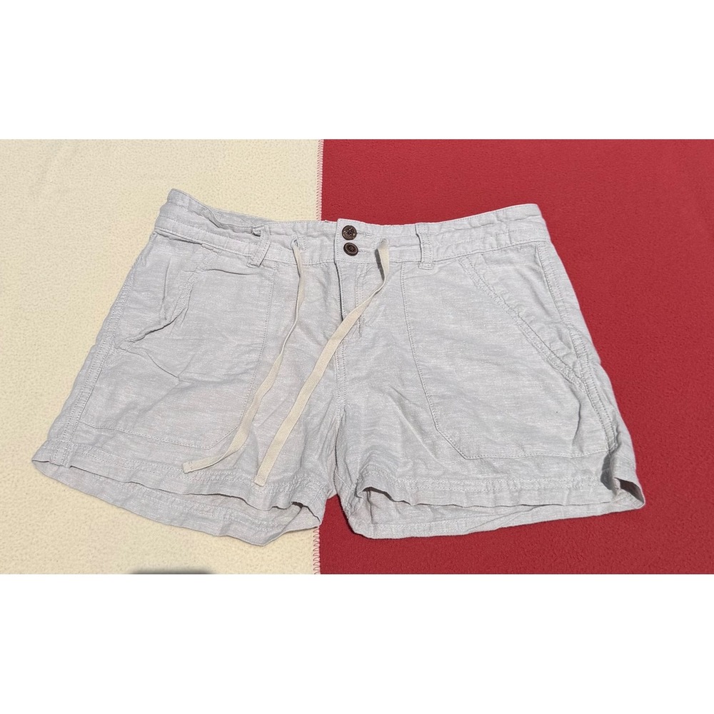 Patagonia Island Farer Hemp Organic Cotton Shorts Womens 6 Drawstring PocketTan